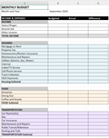 Household Budget Worksheet