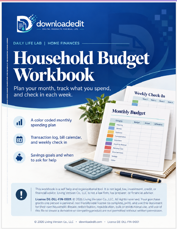 Household Budget Workbook